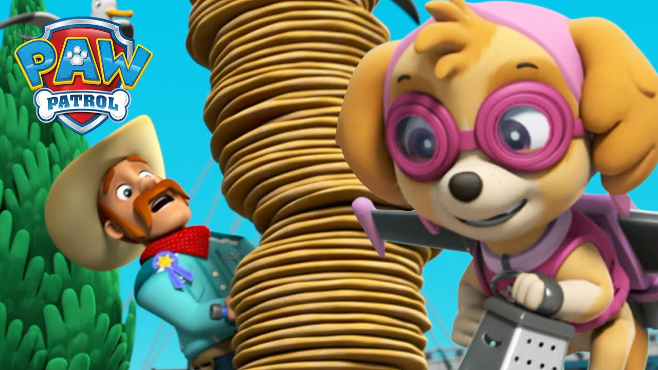 &iexcl;Skye salva la competencia de la torre de pizzas para Bah&iacute;a Aventura! - PAW Patrol Episodio Espa&ntilde;ol