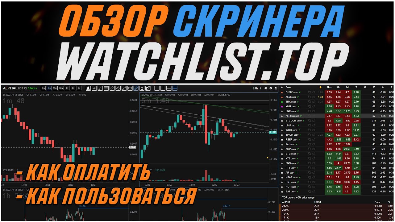 ОБЗОР СКРИНЕРА WATCHLIST.TOP &mdash; КАК ОПЛАТИТЬ И ПОЛЬЗОВАТЬСЯ СКРИНЕРОМ ДЛЯ СКАЛЬПИНГА ДЛЯ Binance