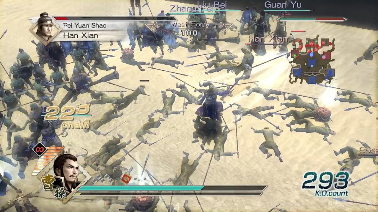 Dynasty Warriors 6 - Cao Cao - Free Mode - Chaos Difficulty - The Yellow Turban Rebellion