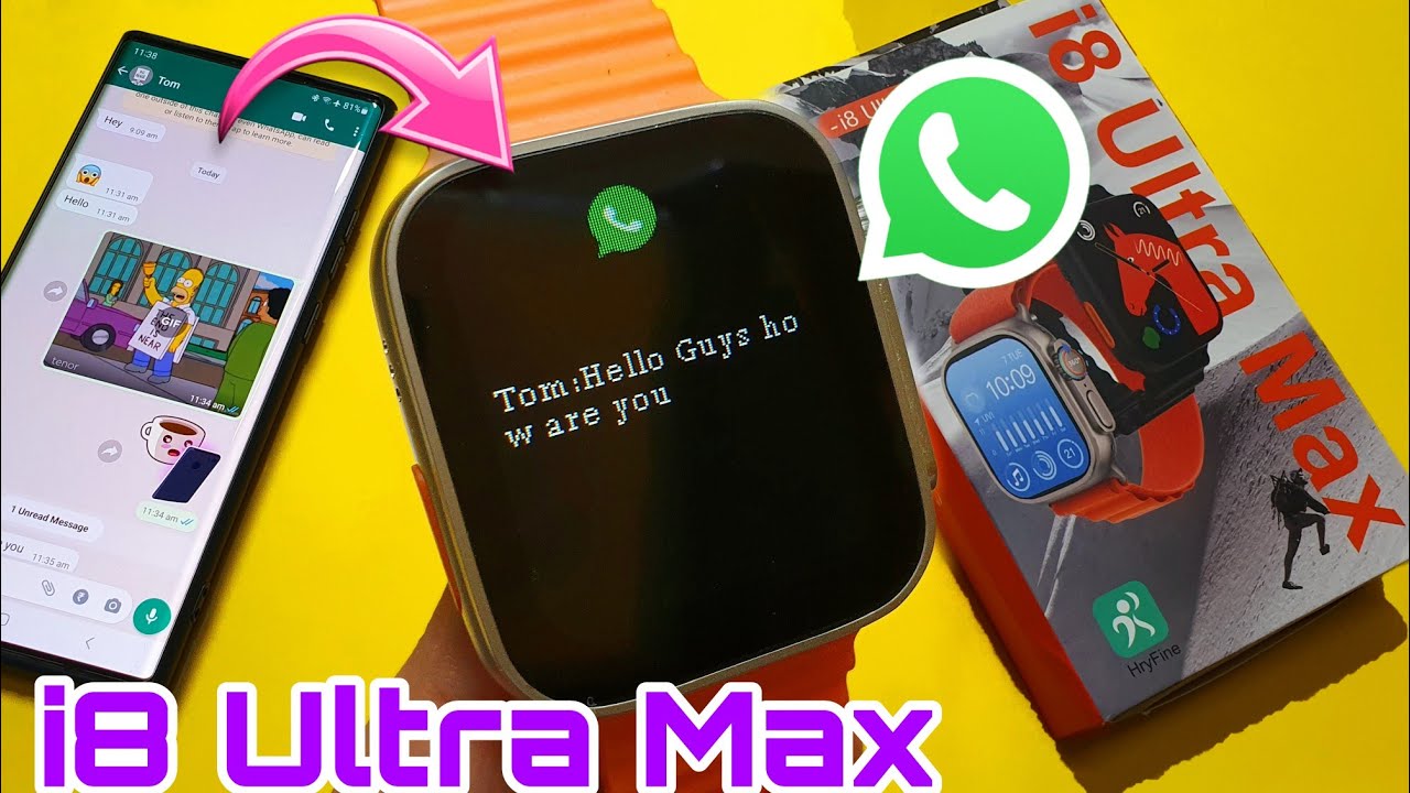 How To Get WhatsApp Messages In I8 Ultra Max Smartwatch | WhatsApp In I8 Ultra Max Smartwatch