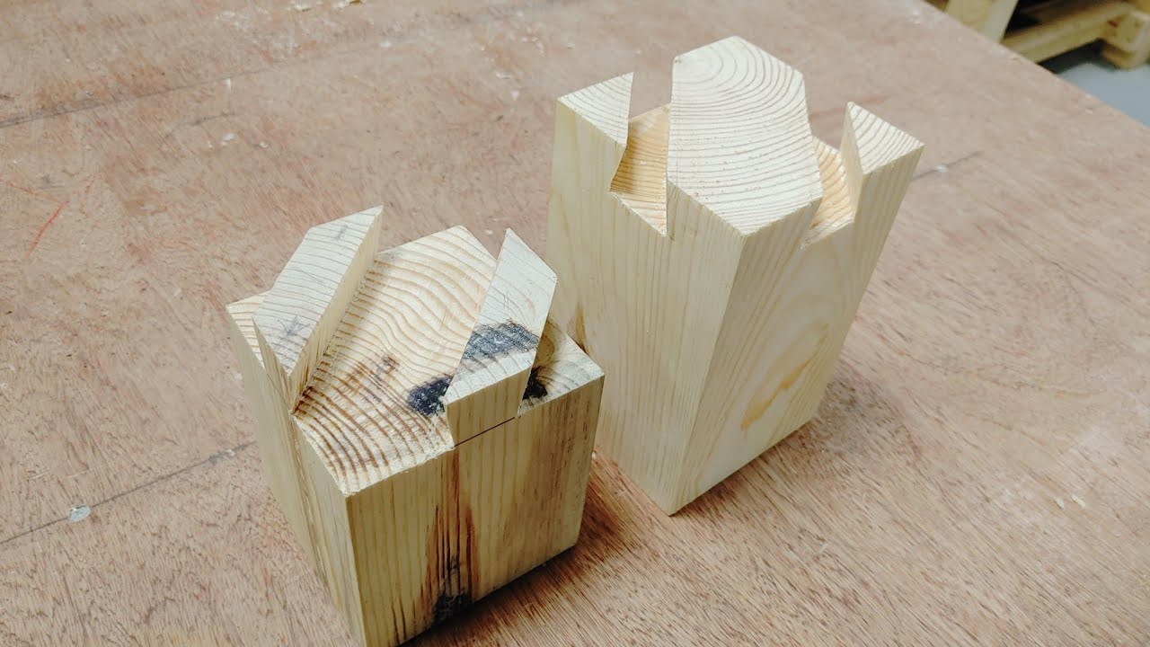 Woodworking;Double dovetail sliding  joint.쌍주먹장 이음(korean joinery)