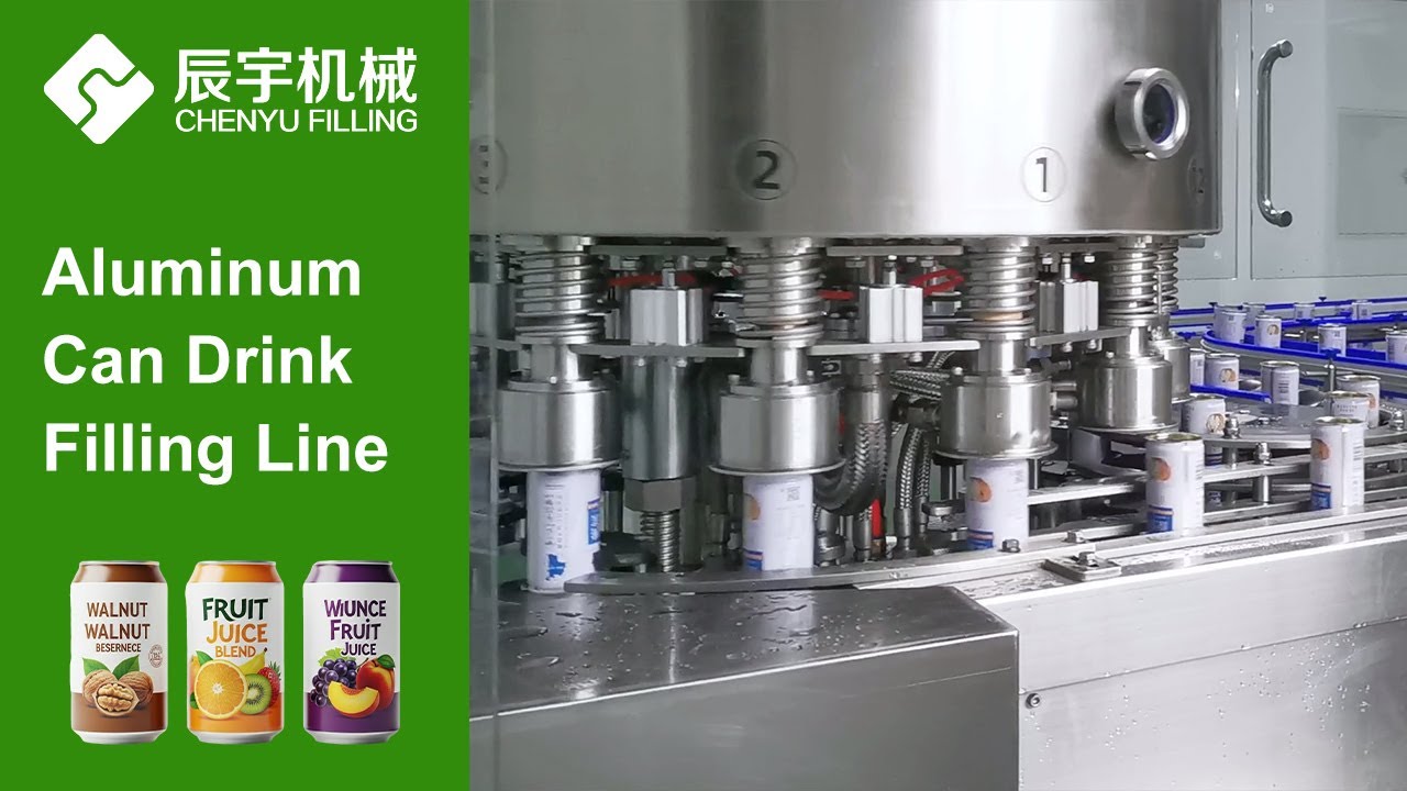 Automatic Aluminum Can Drink Filling Line for Walnut Milk Drink, Juice Drink, Tea Drink - Chenyu