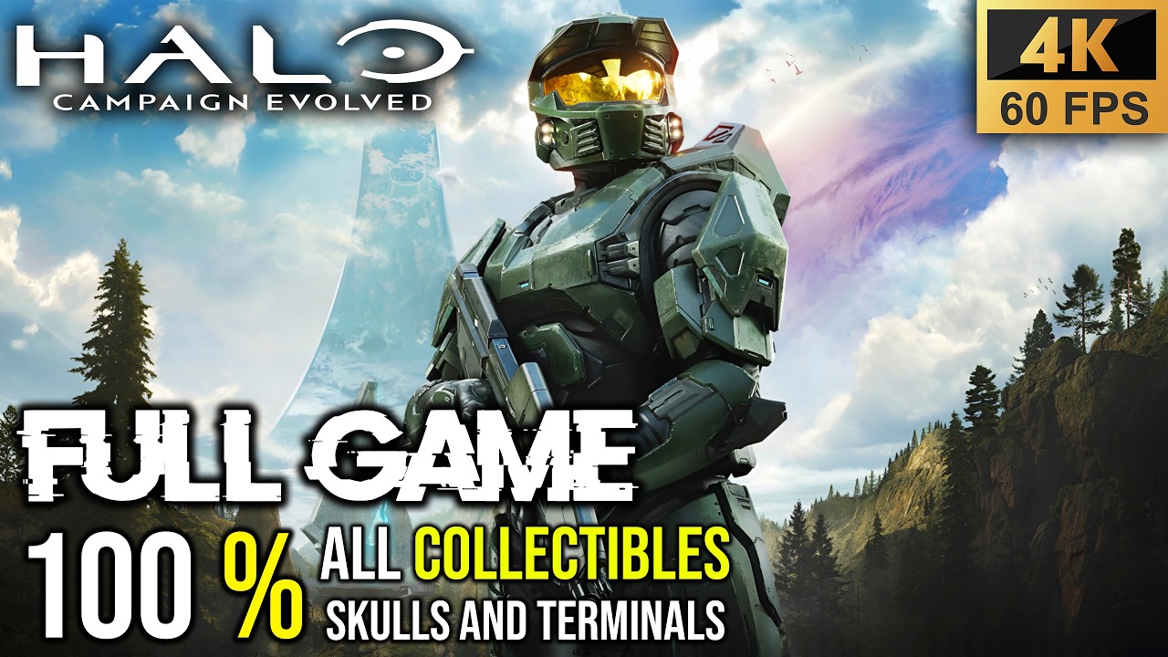 Halo: Campaign Evolved 100% FULL Game Walkthrough - ALL Collectibles, SKULLS & Terminals (4K60fps)