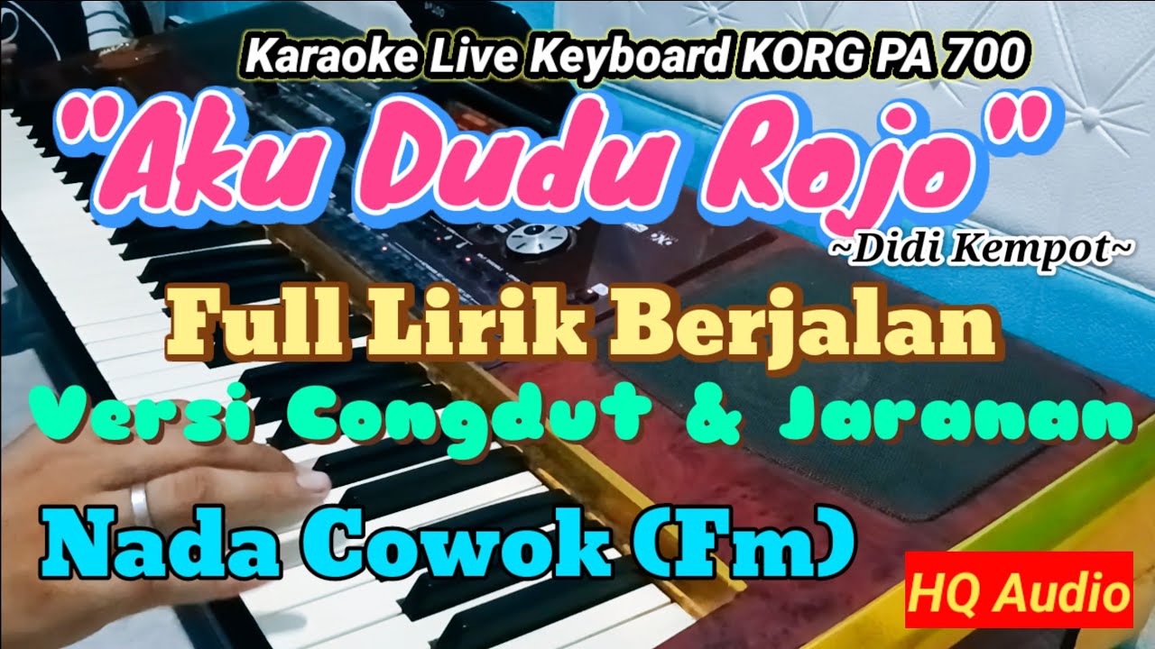 AKU DUDU ROJO KARAOKE NADA COWOK FULL LIRIK BERJALAN ~ Didi Kempot