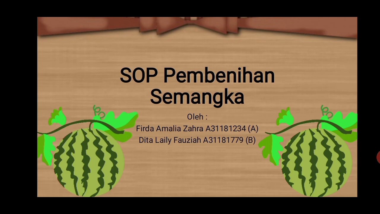 Standar Operasional Prosedur Produksi Benih Semangka