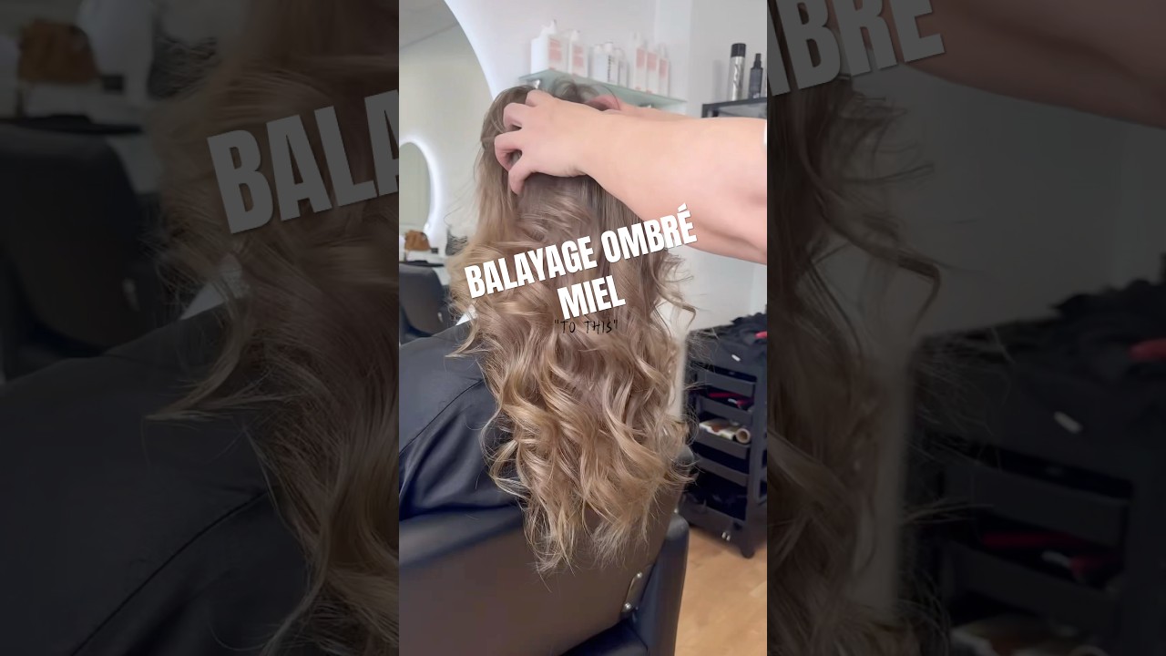 Magnifique balayage blond miel avant apr&egrave;s #coiffeur #balayage
