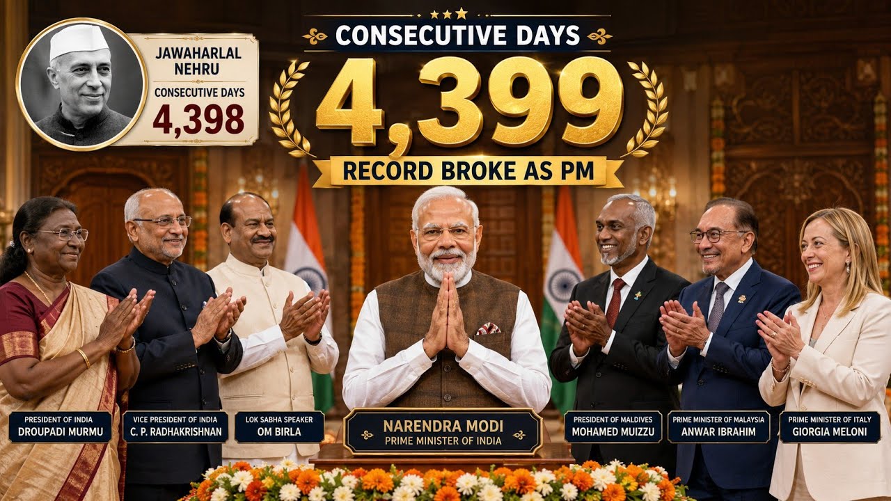 Modi Breaks Nehru's Record by PM | GT ISL