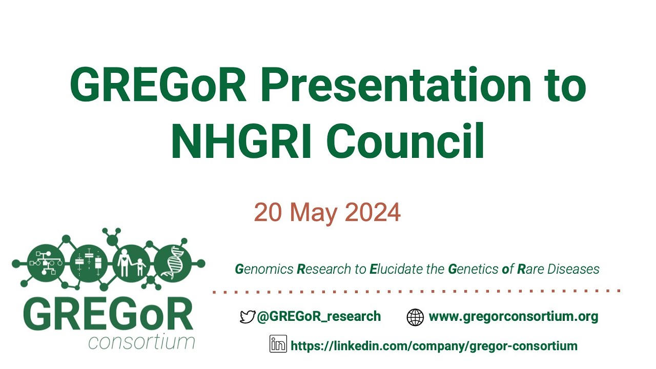 Genomics Research to Elucidate the Genetics of Rare Disease (GREGoR) Consortium Update - J. Posey