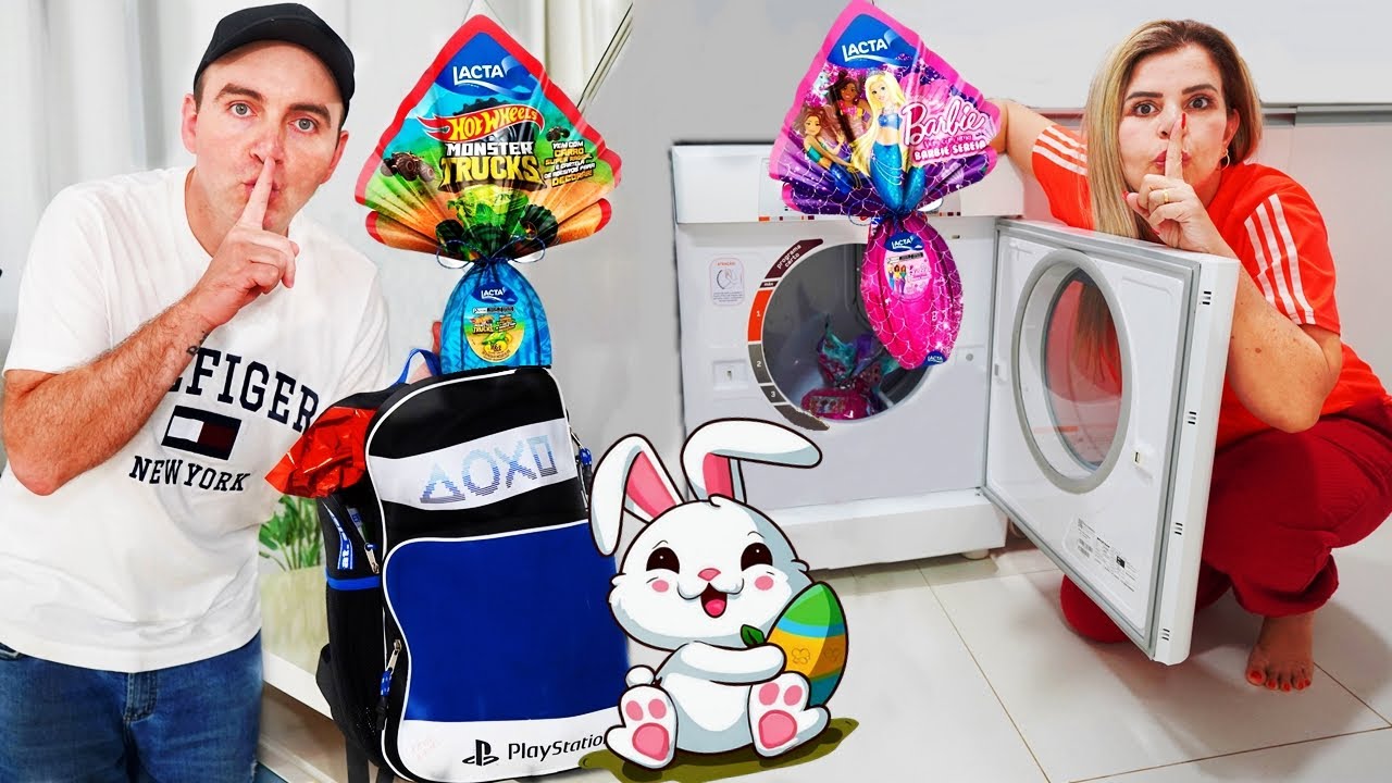 MEUS PAIS esconderam OVOS DE PÁSCOA PELA CASA - Piero Start e Helena