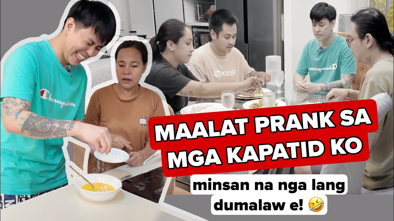 Maalat na Scrambled EGG Prank sa mga Kapatid Kong Matagal Ko Nang Di Nakakasama 😭🍳