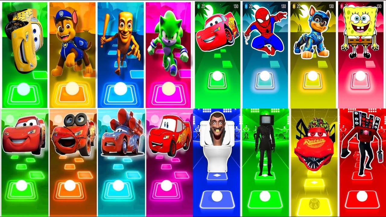 Tiles Hope McQueen Bus Vs Gummy Bear vs McQueen Easter vs Househead Coffindance 