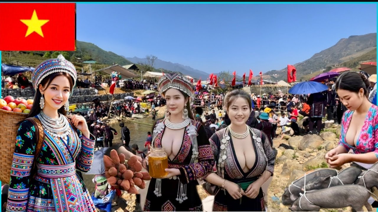 Explore the Ta Gia Khau market in the Vietnam-China border region, market cuisine