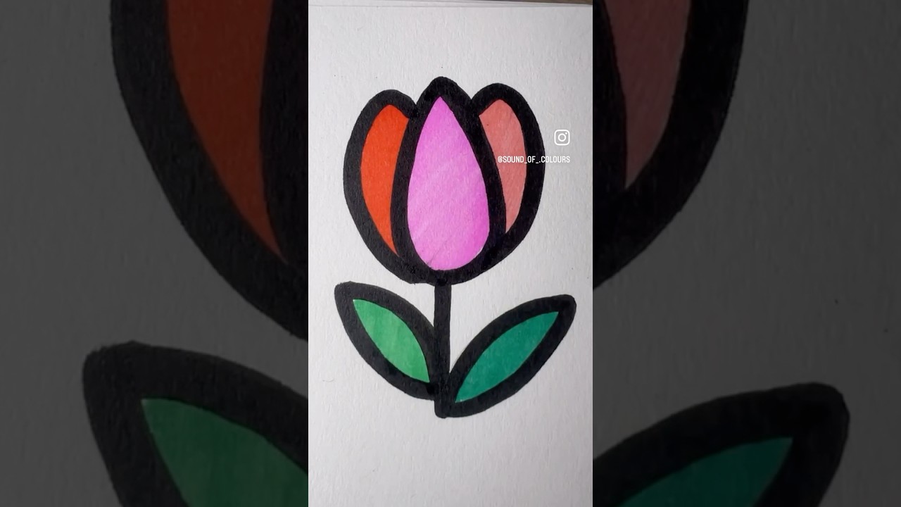 ASMR Flower Colouring Soft Petals & Smooth Layers 🌸✨ 