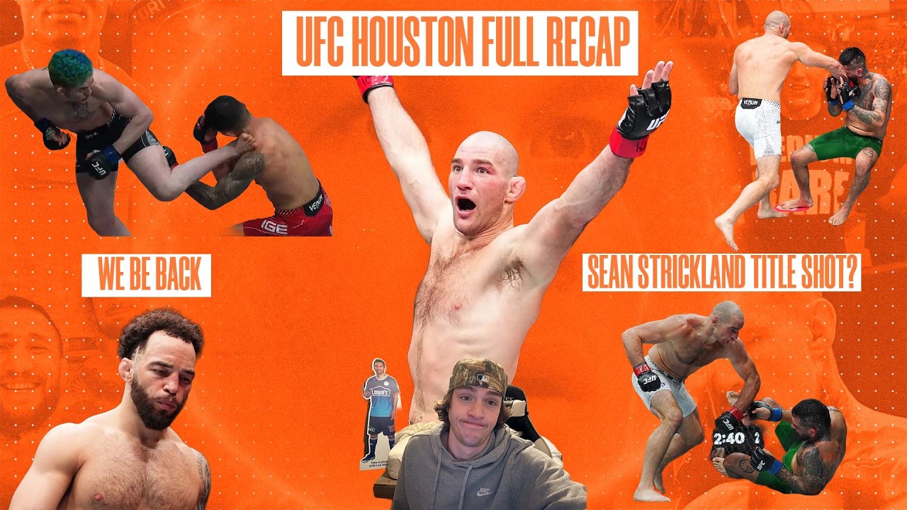 UFC HOUSTON FULL CARD RECAP! SEAN STRICKLAND TITLE SHOT? JAMESKELLERMMA FULL BREAKDOWN!