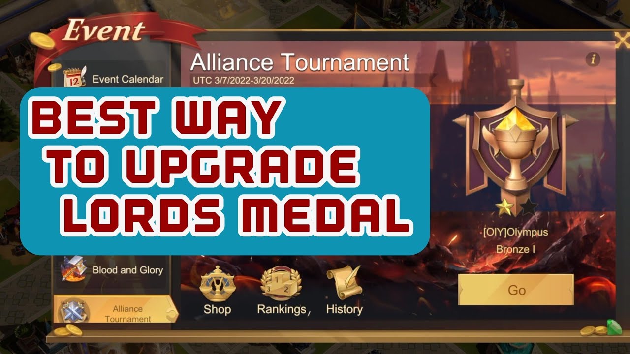 Best way to upgrade Lords Medal / Alliance Tournament 👍 | Land Of Empire