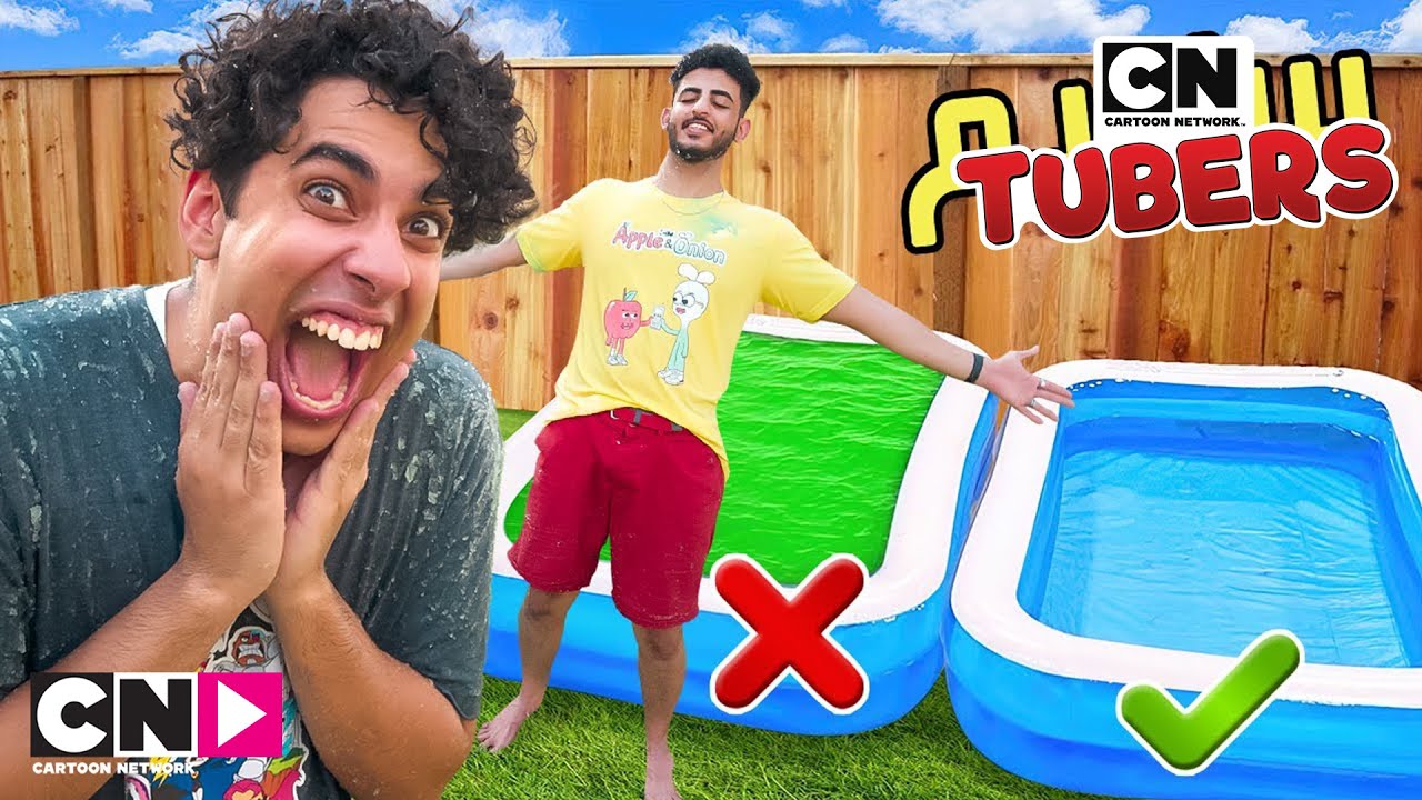 سعودي ريبورترز | لا تختار المسبح الغلط  💦 😱 طاح في مسبح سلايم | كرتون نتورك | CN TUBERS