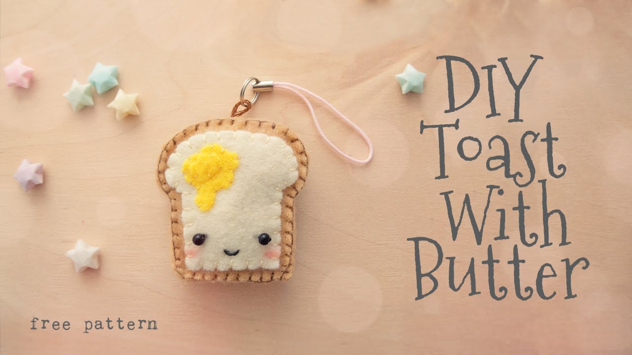 DIY Felt Bread Toast with Butter plush (step by step tutorial)