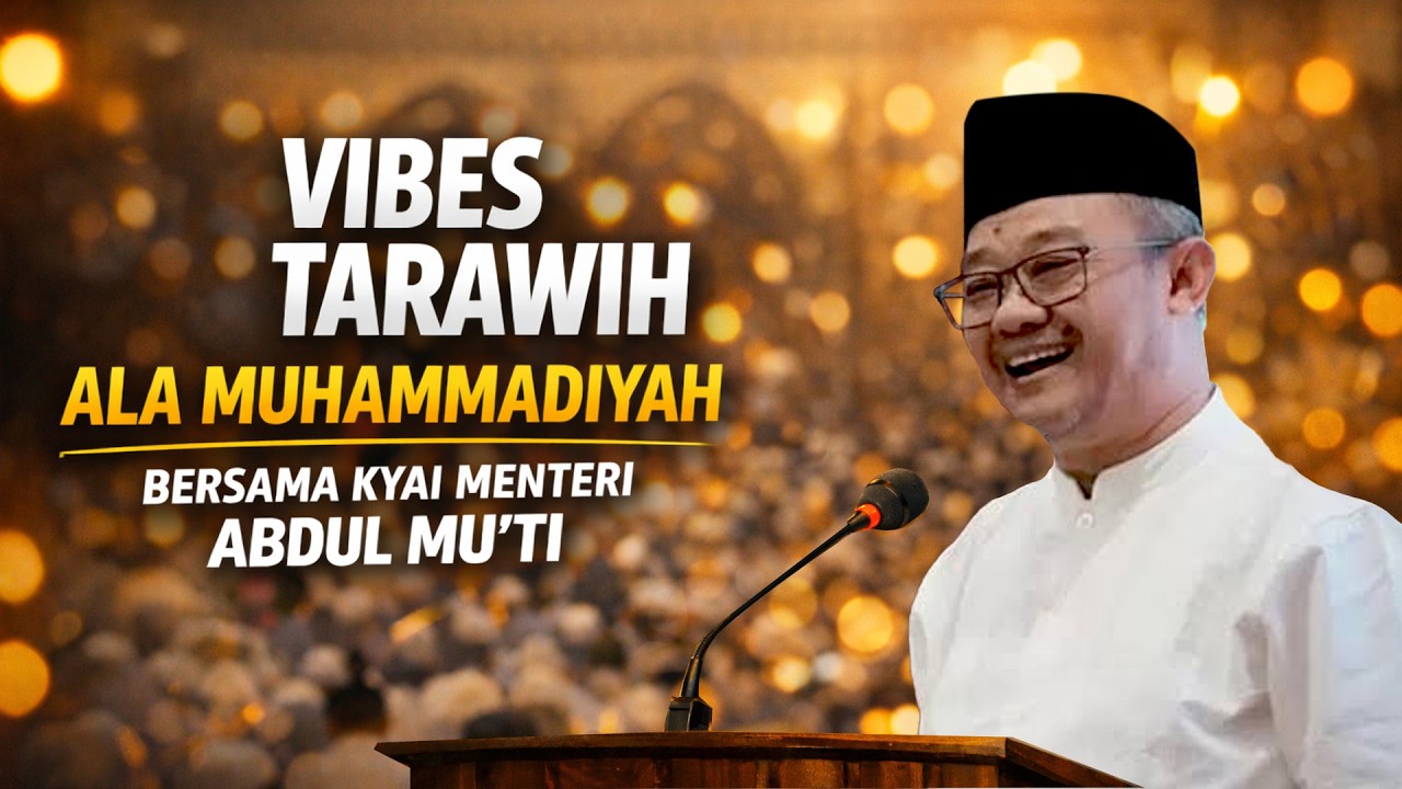 Gaya Santai Kyai Menteri Abdul Mu'ti saat Kultum Tarawih
