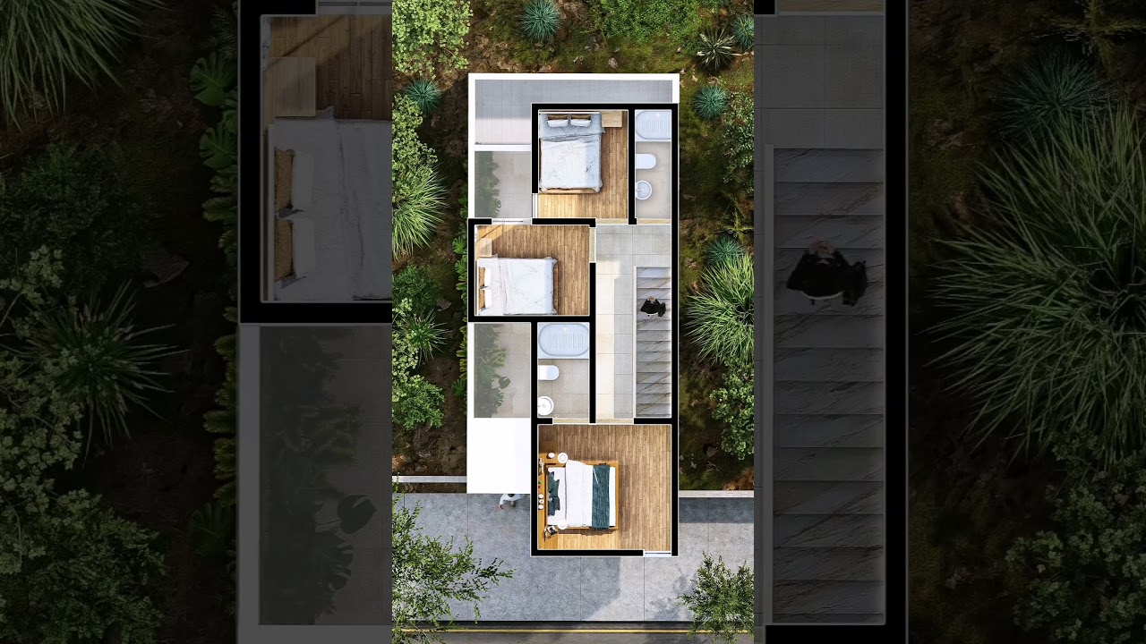 Casa 5x10m | Segundo piso #planos #dise&ntilde;o #casas#dise&ntilde;o3d #Arquitectura #design #5x10m #animation
