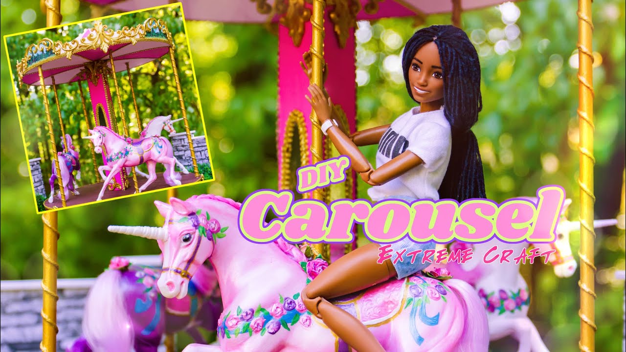 DIY - How to Make: Doll Carousel That Really Spins | Fits Barbie