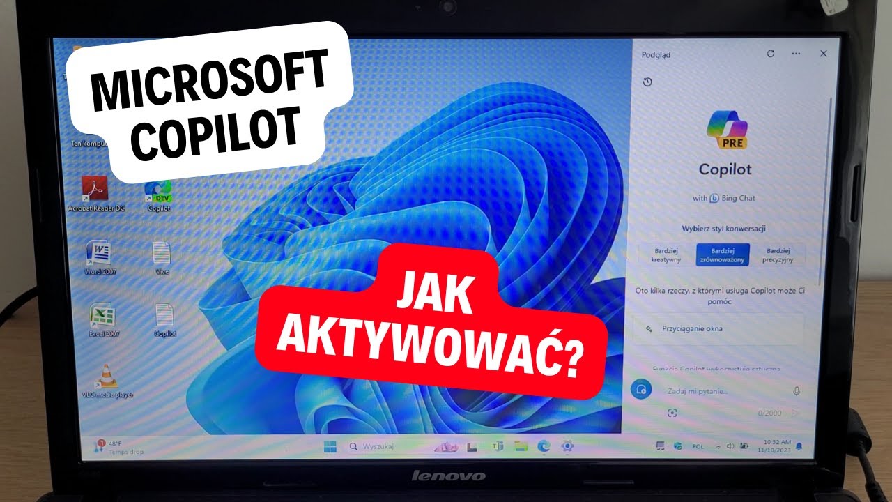 Jak aktywować Microsoft Copilot czyli sztuczną inteligencję zintegrowaną w  Windows 11 23H2?