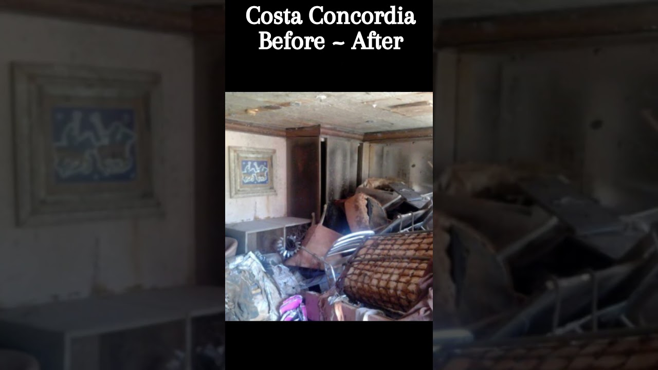 Costa Concordia  Before and After - Shocking