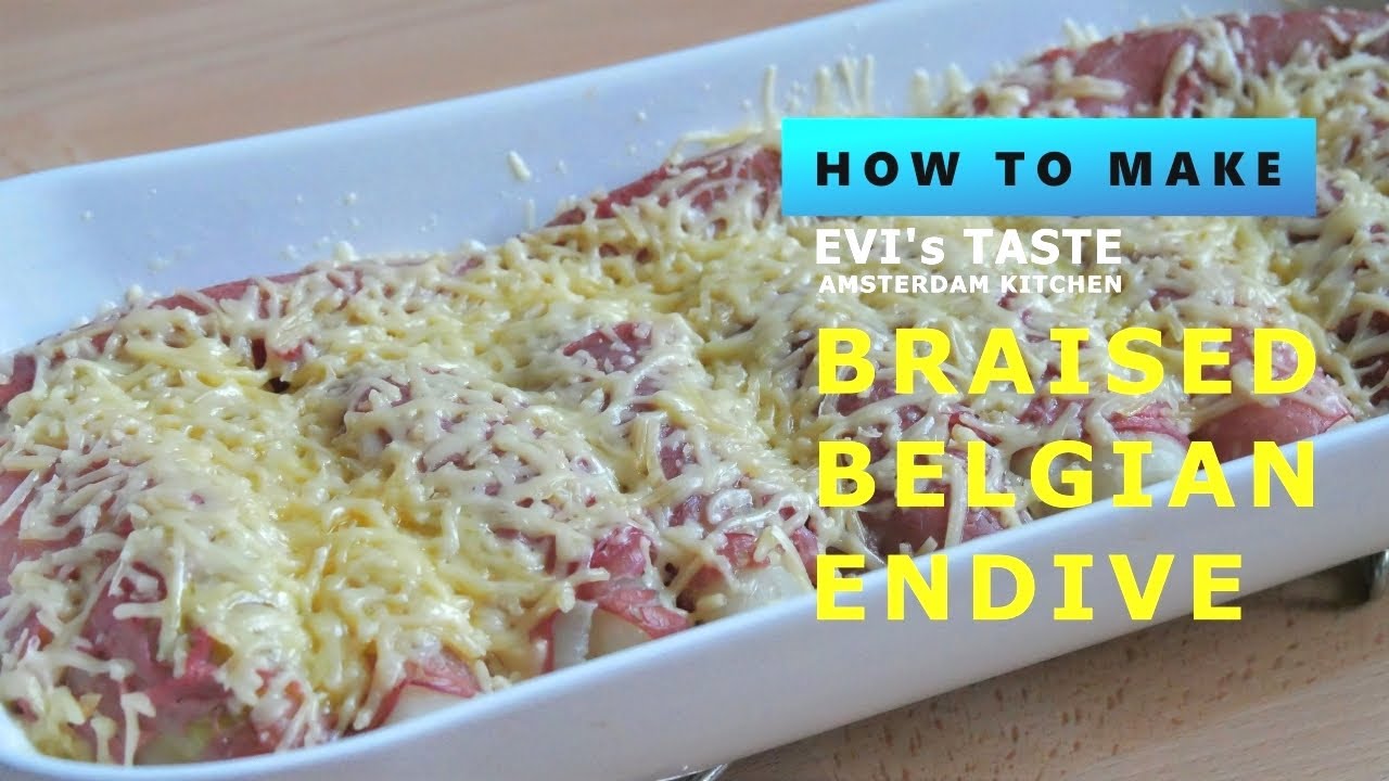 BRAISED BELGIAN ENDIVE (DUTCH WITLOF) WITH SMOKED ROASTBEEF AND OLD CHEESE