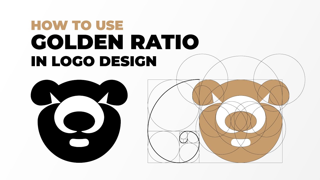 How To Use Golden Ratio In Logo Design - Bear Logo Design in Illustrator