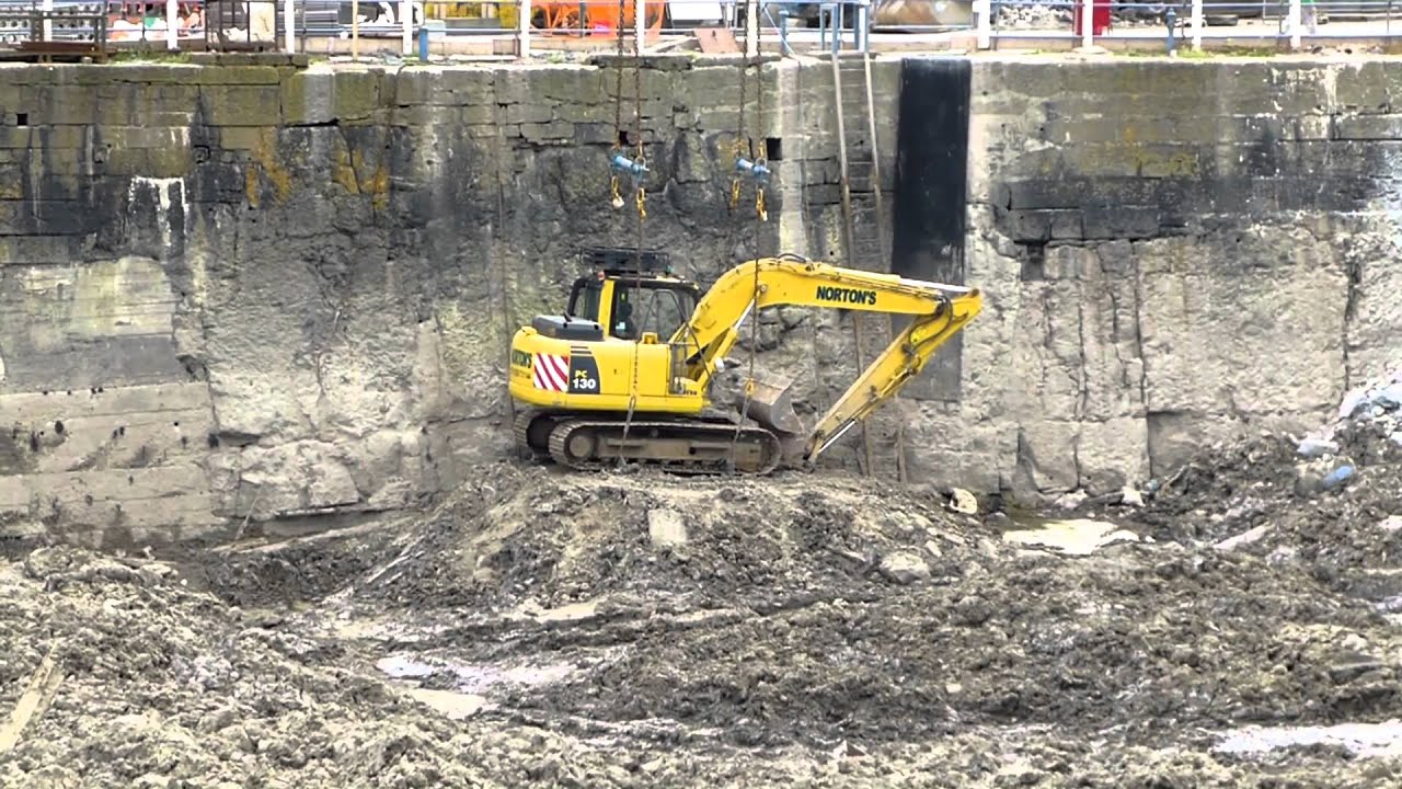 Porthcawl harbour project update 7 May June 2013 video by Colin Prosser