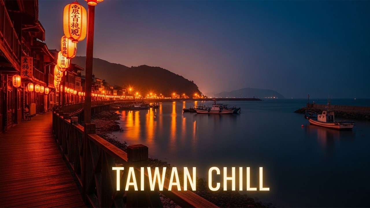 Chinese Night Chill 🌙 Taiwan Lantern Street Ambience | Relaxing AI Chinese Music Mix