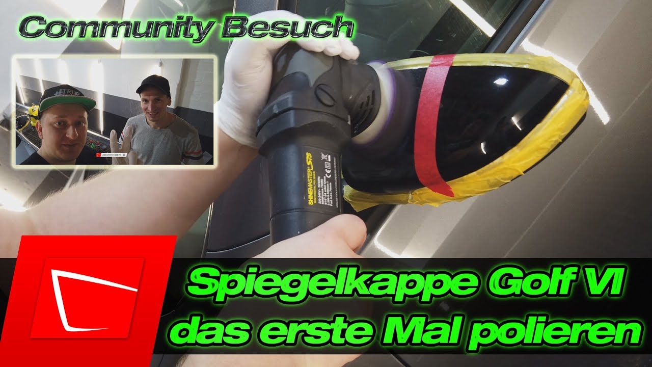 Golf 6 das erste Mal Spiegelkappe polieren - Krauss S75 Mini Anleitung Teil 2