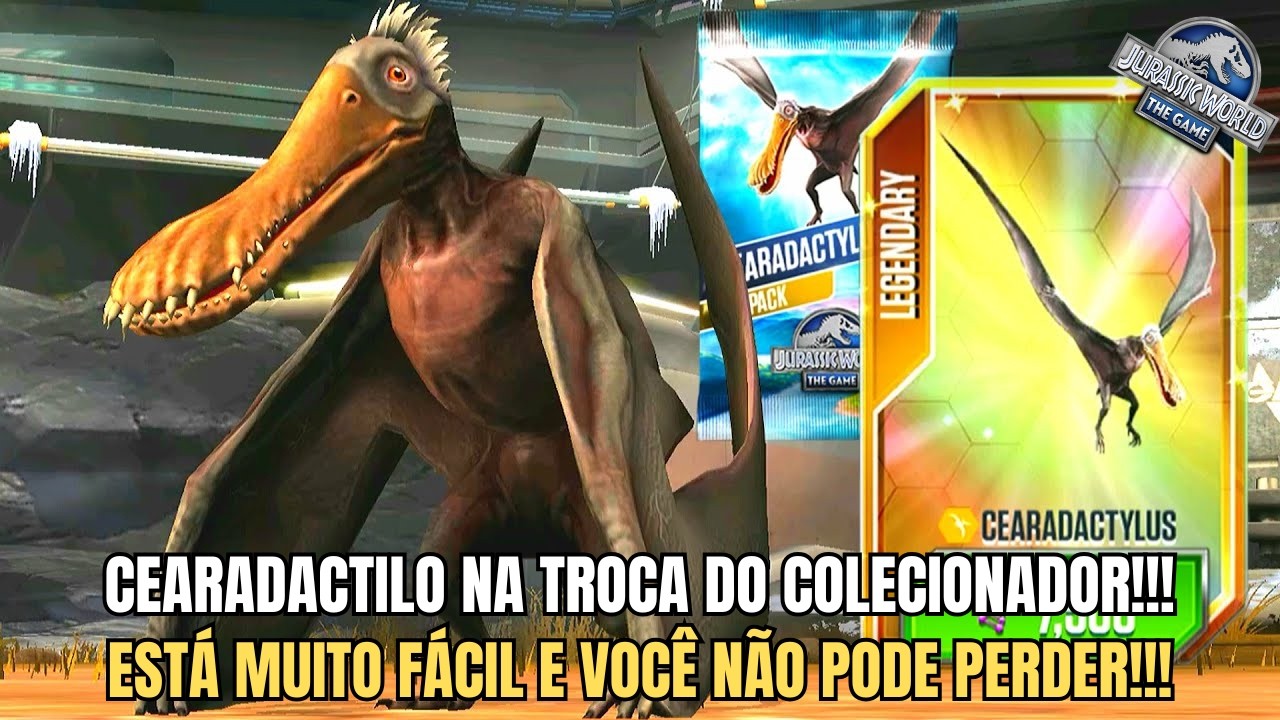 CEARADACTILO NA TROCA DO COLECIONADOR E NOVO EVENTO ÉPICO CHEGANDO!!! - Jurassic World The Game