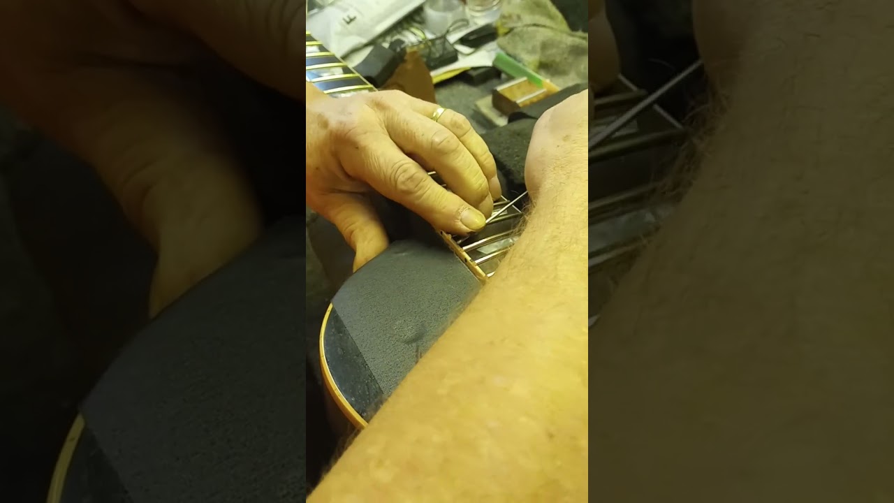 Dressing the fret ends.