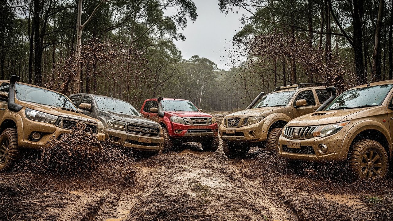 Hilux, Ranger, D-Max, NP300 y L200 🔥 Camionetas 4x4 en el barro EXTREMO!