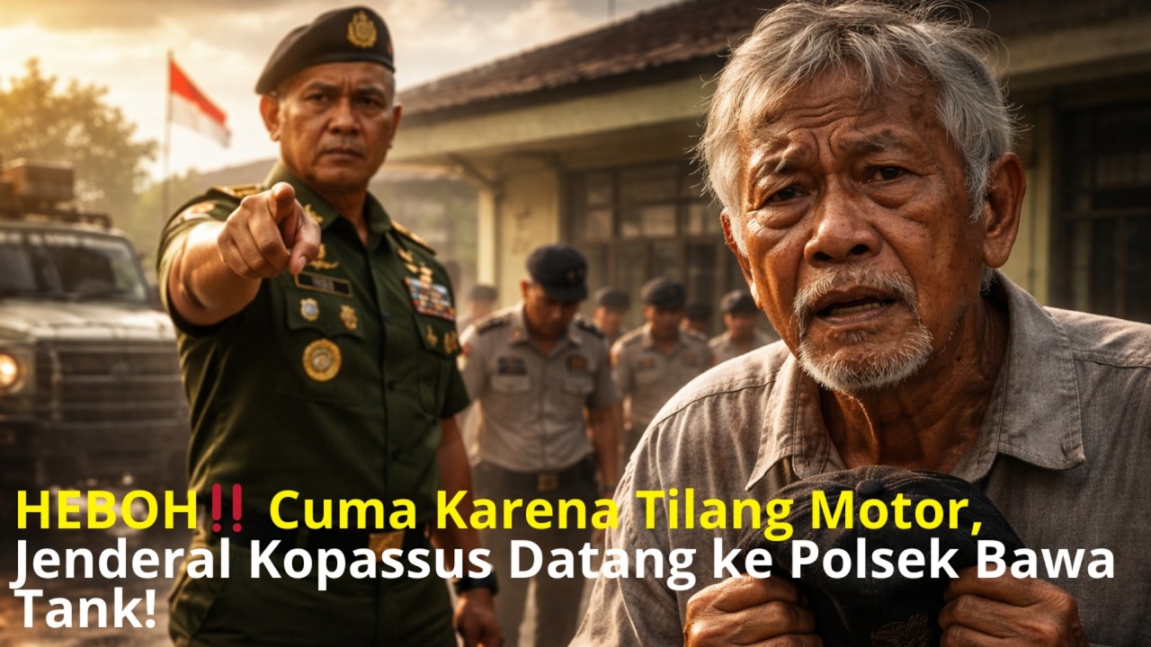 •  HEBOH‼️ Cuma Karena Tilang Motor, Jenderal Kopassus Datang ke Polsek Bawa Tank!•