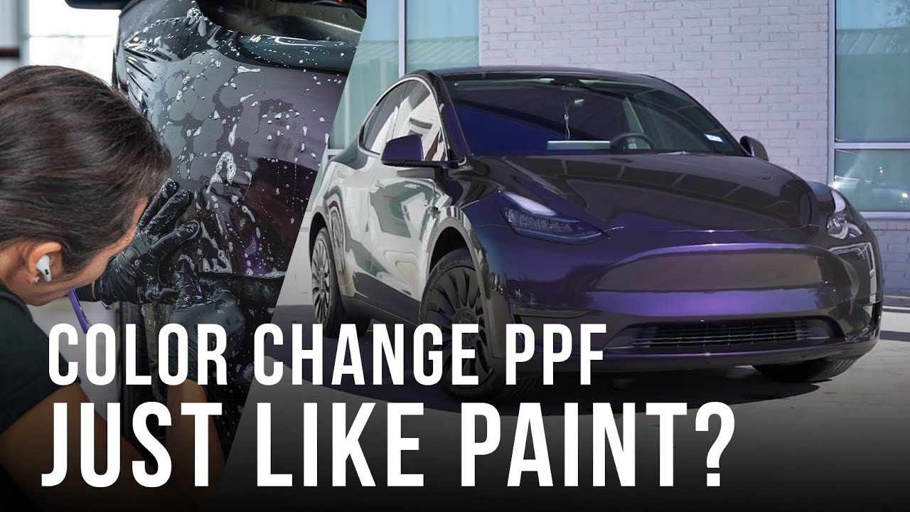 Color-Changing Tesla Model Y With PPF | Prismatic Wrap By Authentic Details Austin