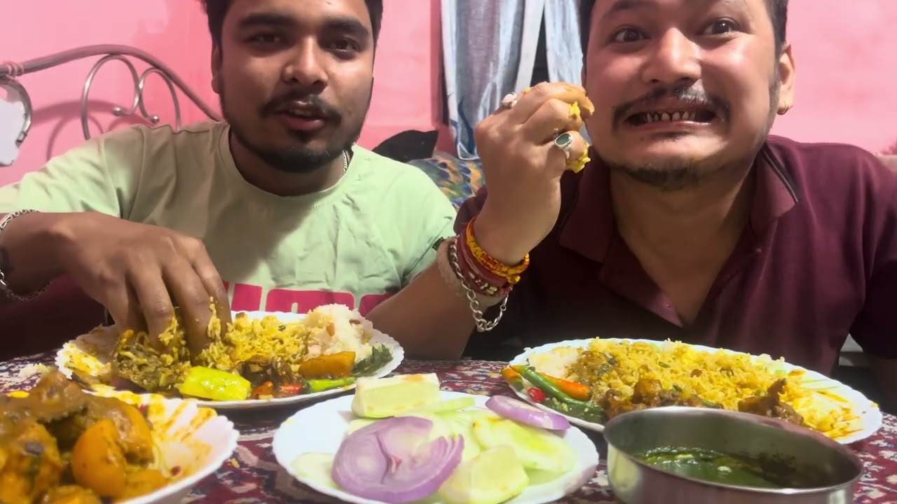 Olp dhemali kori khalu aji spicy chicken with pulao #viralvideo#mukbang#drink#foodie#eatingsounds