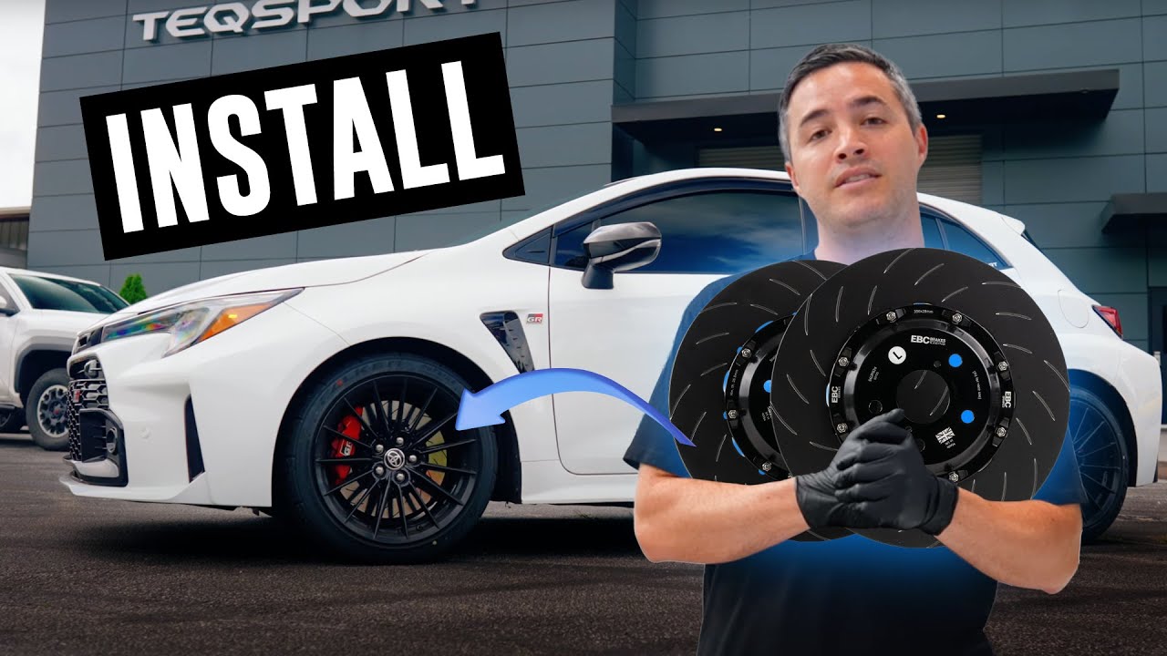 GR Corolla EBC Bluestuff Brake Pads & EBC SG 2-Piece Front Brake Rotors Install