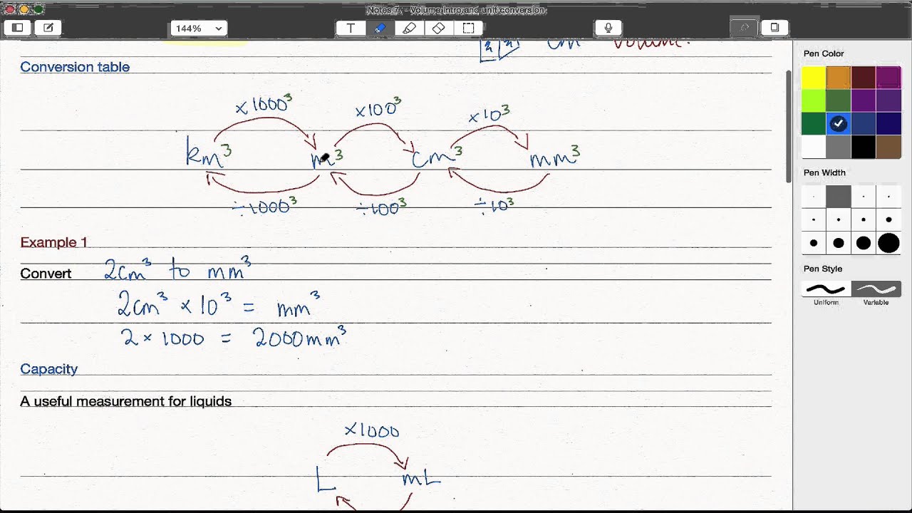 Volume intro and conversion of units