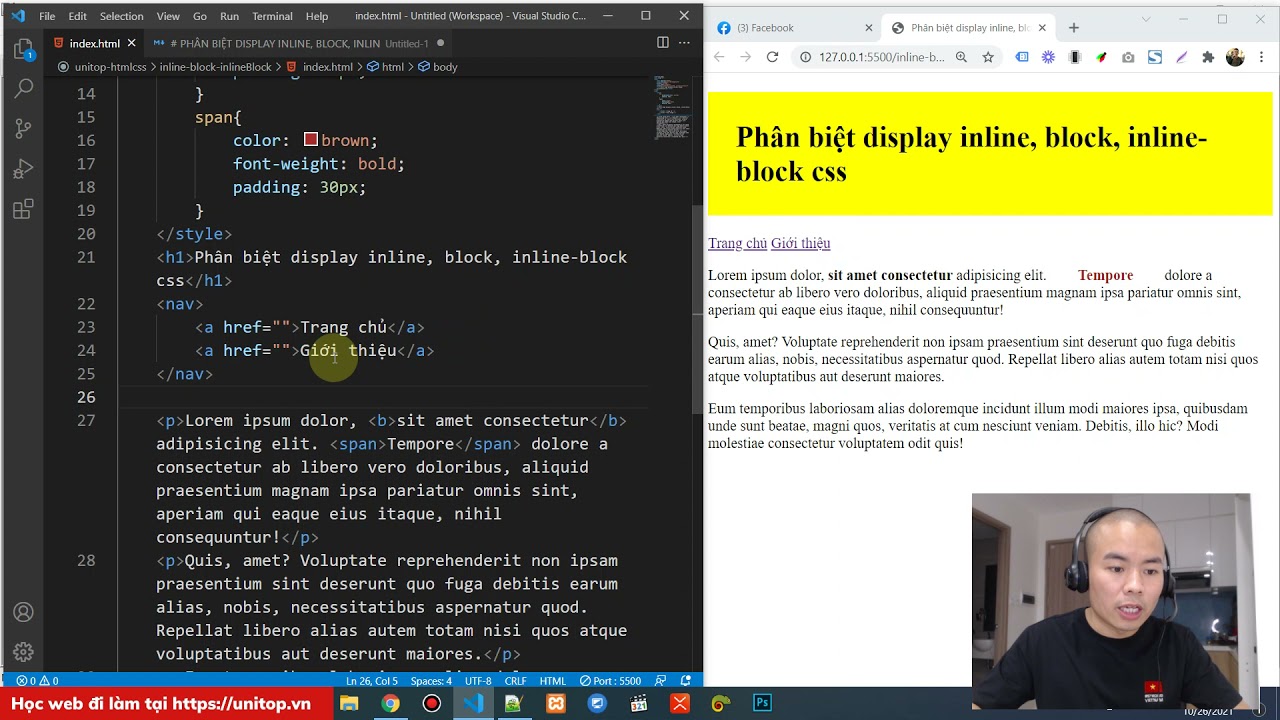 Phân biệt Inline, Inline Block, Block trong Css\Học html css người mới\unitop.vn