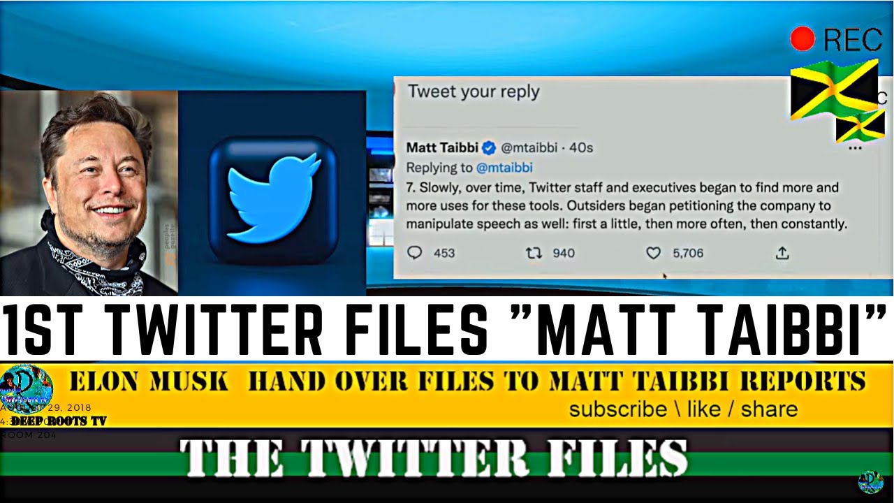 2022 &ldquo;The Twitter Files.&rdquo; | Matt Taibbi | Elon Musk |  social media platform
