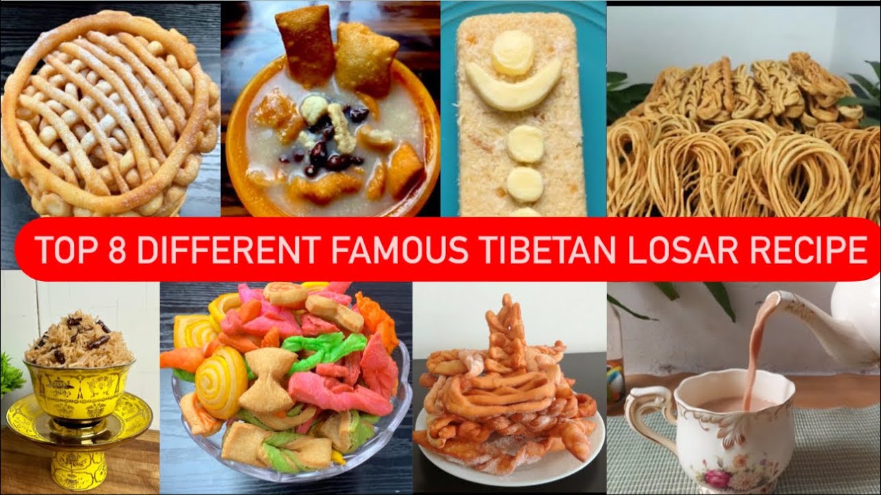 LOSAR  SPECIAL FOOD ALL IN ONE/Top 8 Different Famous Tibetan Food /TIBETAN LOSAR KHAPSE DESIGN 2023