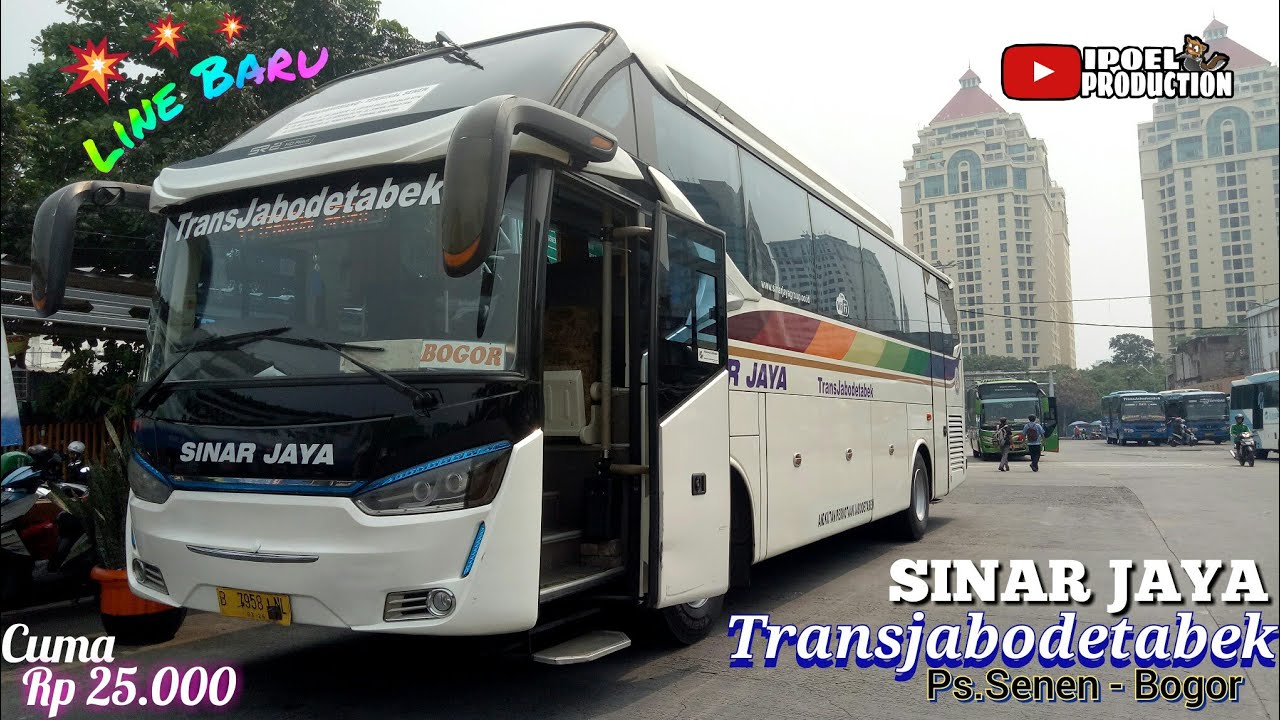 DARI PASAR SENEN KE BOGOR NAIK BUS SINAR JAYA || TRANSJABODETABEK RASA AKAP || SEAT 2-2 FREE WI-FI