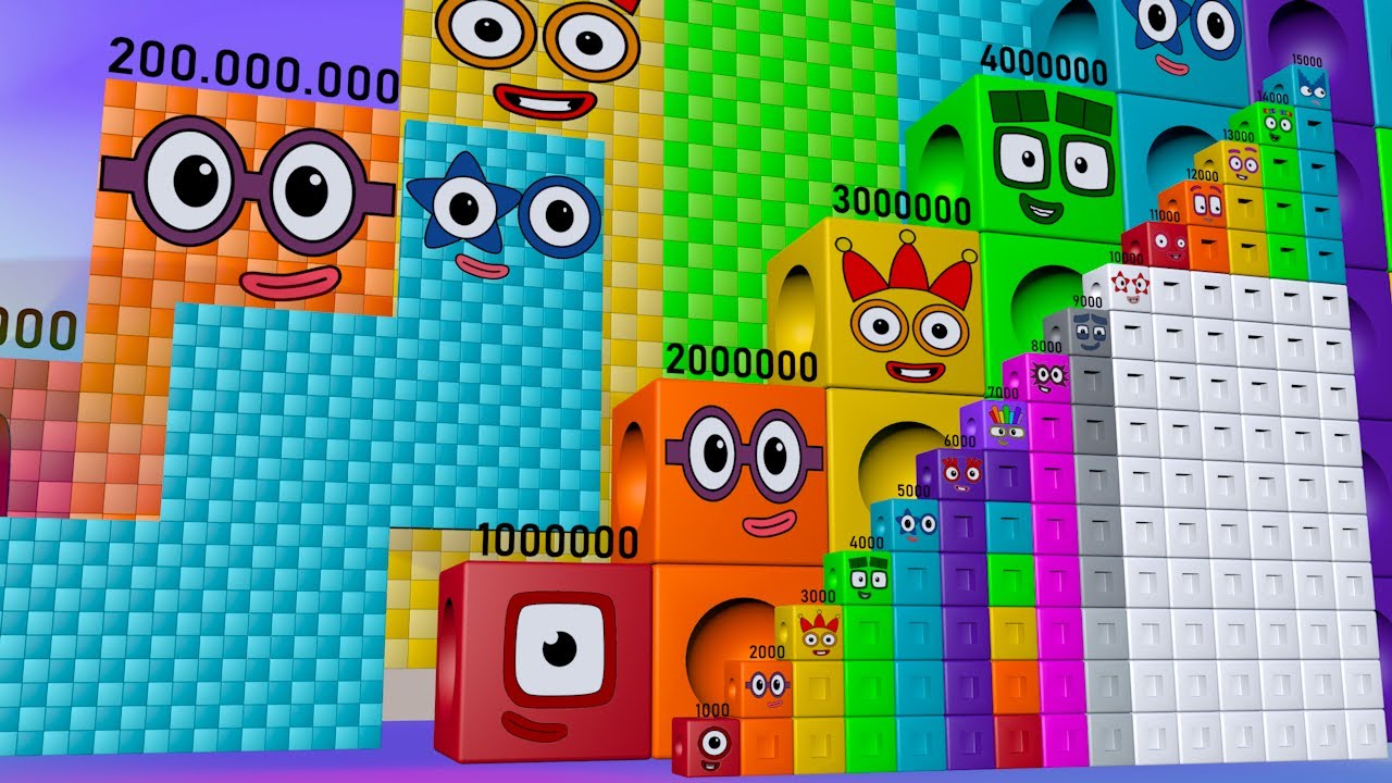 Numberblocks Puzzle Step Squad 500 500,000 500,000,000 MILLION BIGGEST Numberblocks Number Patterns