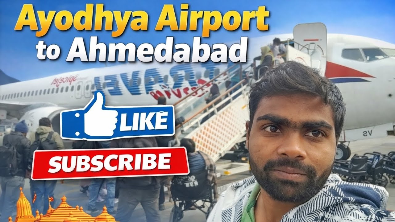 Ayodhya  to Ahmedabad #travel#aeroplane  #airport #shreeram # god#spicejet @nomadakhi_g_traveller 