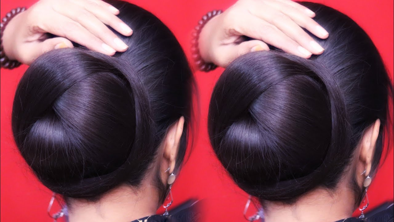 Very Easy & Amazing Hairstyle For Daily Use _ Simple Hairstyle With डोनट बन _ Unique Hairstyle