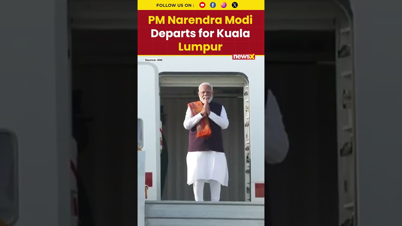 PM Narendra Modi Departs for Kuala Lumpur on Two-Day Official Visit to Malaysia #pmmodi #shorts