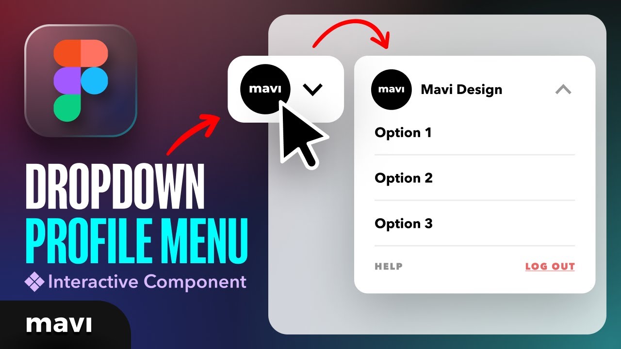 Create a Profile Dropdown Menu in Figma (Interactive Prototype Tutorial)