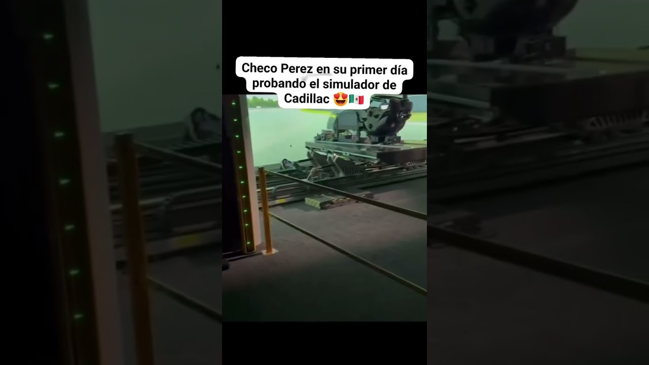 Checo P&eacute;rez en el simulador de Cadillac #checoperez #checo #cadillac #f1 #simulador #viral #parati