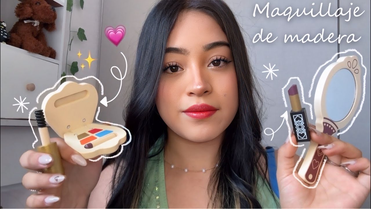 ASMR maquillandote con cosas de madera 🪵 💄💗